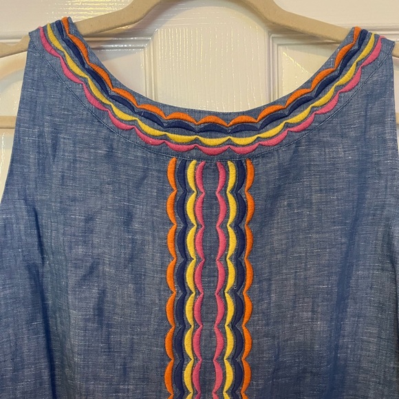 NWT Talbots Linen Chambray Shift Dress size 14 - Picture 3 of 6